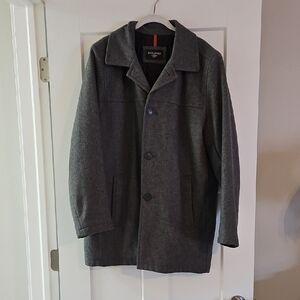 Dockers Men's Dark Gray Wool-Blend Pea Coat